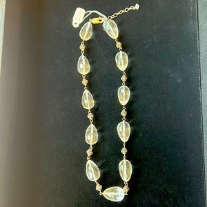 Faceted crystal and sterling necklace NWT